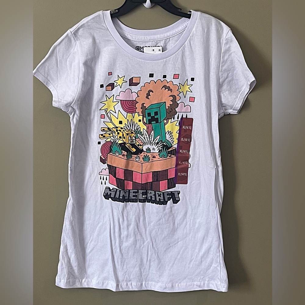 Pick 3/$15.00 Kids White Minecraft T-Shirt